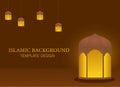 Islamic background template design Royalty Free Stock Photo