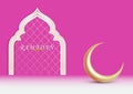Islamic background and moon. trendy vector design Royalty Free Stock Photo