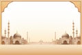 an islamic background with a mosque in the middle Royalty Free Stock Photo