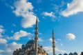 Islamic background photo. Eminonu New Mosque or Yeni Cami in Istanbul Royalty Free Stock Photo