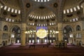 Islamic background photo. Interior of Ankara Kocatepe Mosque Royalty Free Stock Photo