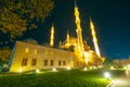 Islamic background. Selimiye Mosque at night. Ramadan background photo Royalty Free Stock Photo