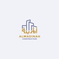 Islamic building construction logo design vector