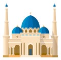 Islamic building icon. Eastern mosque. Cartoon temple