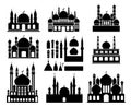 Islamic buildings silhouettes