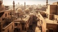 Islamic Cairo historical architecture of Egypt. UNESCO heritage of civilization. AI generated.