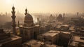 Islamic Cairo historical architecture of Egypt. UNESCO heritage of civilization. AI generated.