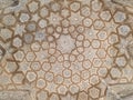 Islamic ceiling engravings in a tomb in New Delhi, India