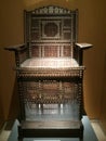 Old Brown Islamic chair. View, tomb. Royalty Free Stock Photo