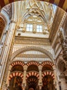 The Islamic-Christian mix inside the Mezquita de Cordoba in Andalusia, Spain