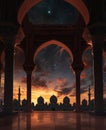 Islamic concept night background