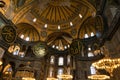 Islamic concept photo. Interior view of Hagia Sophia or Ayasofya Mosque