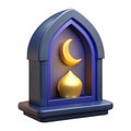 Islamic 3D icon Royalty Free Stock Photo