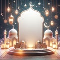 Islamic design background with empty copy space good for a special event like ramadan