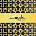 islamic design concept. Ramadan Kareem or Eid Mubarak invitation Banner or Card Background greeting. abstract mandala with arabic Royalty Free Stock Photo