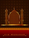 Islamic design mosque door and window for Eid Mubarak Happy Eid celebration background Royalty Free Stock Photo