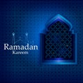 Islamic design mosque door and window for Ramadan Kareem Happy Eid celebration background Royalty Free Stock Photo