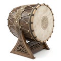 Islamic drum icon 3D render isolated on white background