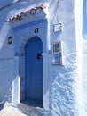 Islamic eave over door at african Chefchaouen town, Morocco - vertical Royalty Free Stock Photo