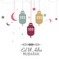 Islamic Festival of Sacrifice, Eid-Al-Adha celebration greeting card. Royalty Free Stock Photo
