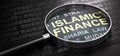 Islamic Finance or Banking. Black Background