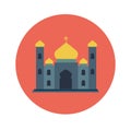 Islamic Flat Icon, Mosque icon-Vector Flat Design