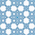 Islamic geometric pattern in ceramic tile look Royalty Free Stock Photo