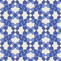 Islamic geometric seamless pattern, background in shades of blue, indigo Royalty Free Stock Photo