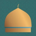 Islamic gold dome of the mosque