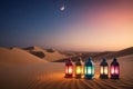 Islamic Greeting Cards for Muslim Holidays. Ramadan Kareem background. Royalty Free Stock Photo