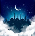 Islamic greeting Eid Mubarak card for