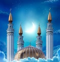 Islamic greeting Eid Mubarak cards for Muslim Holidays.Eid-Ul-A Royalty Free Stock Photo