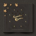 Islamic greeting ramadan karrem card design background