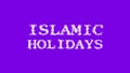 Islamic Holidays cloud text effect violet isolated background