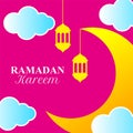 Islamic Holy Month of Ramadan poster design Royalty Free Stock Photo