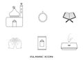 islamic icon set Royalty Free Stock Photo