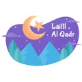 Islamic icon special ramadan event flat design style