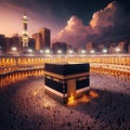 islamic kaba sharif, madina, muslim. generative ai