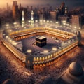 islamic kaba sharif, madina, muslim. generative ai