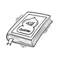 Islamic holy book Koran hand drawn vector illustration Royalty Free Stock Photo