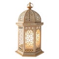 Islamic lantern icon 3D render isolated on white background Royalty Free Stock Photo