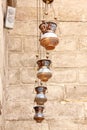 Islamic lantern in old mosque in cairo in egypt Royalty Free Stock Photo