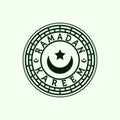 Islamic Line Art Logo Vector Illustration Design. Simple and Modern Mosque Illustration Logo Design. Exclusive Design of Moslem