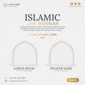 Islamic live webinar podcast cover social media post design