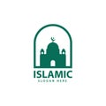 Islamic logo design vector, template icon illustration.