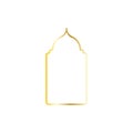 Islamic logo and symbol. Mosque frame vector illustration