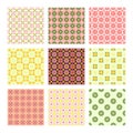 Islamic modern and colorful vector seamless patterns.