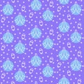 Islamic moslem pattern icon with hand pray or praying with filled color background blue theme flat style vector