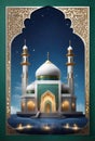 Islamic mosque decoration luxury background