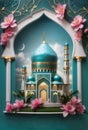 Islamic mosque decoration luxury background